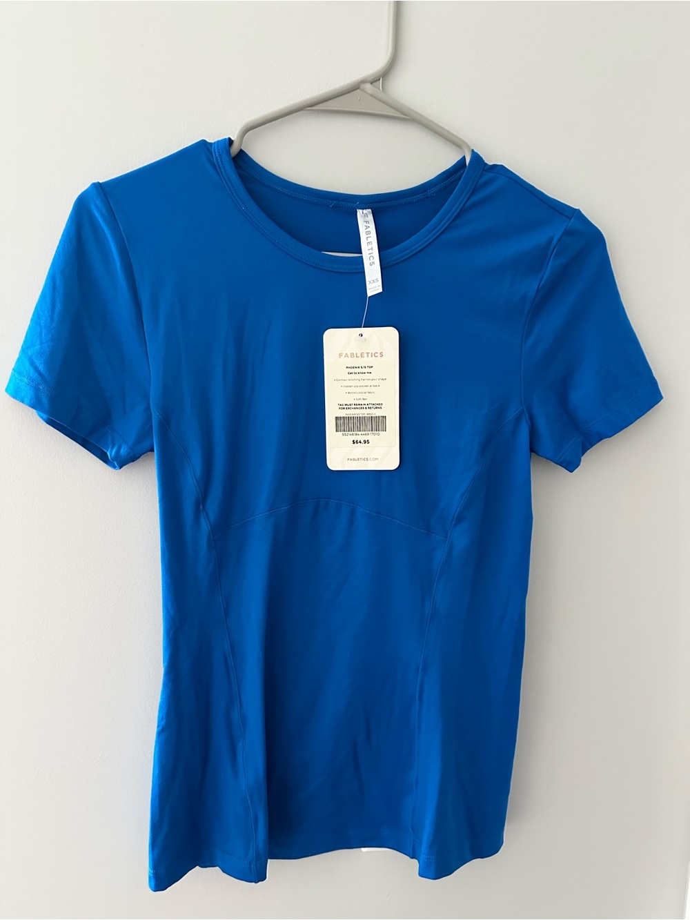 Fabletics Royal Blue Short Sleeve Performance Tee